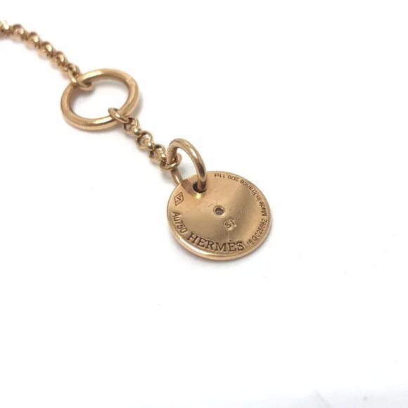 HERMES Bracelet Gunbird Clou de Sel H Logo Bar Toggle Clasp Accessories Bracelet - Picture 8 of 11